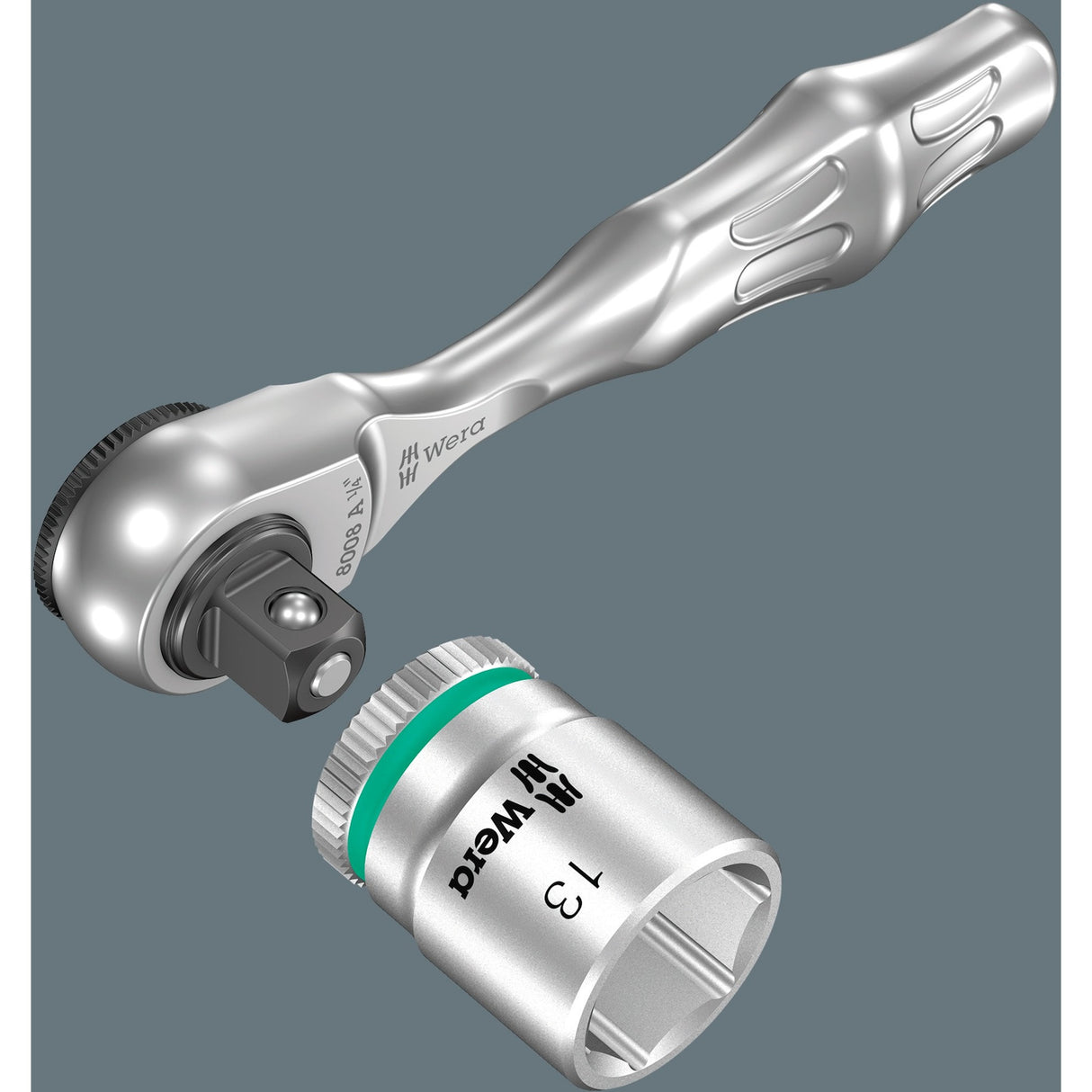 Wera 8008 A Zyklop Mini 3 -Ratel mit 1 4 Antrieb