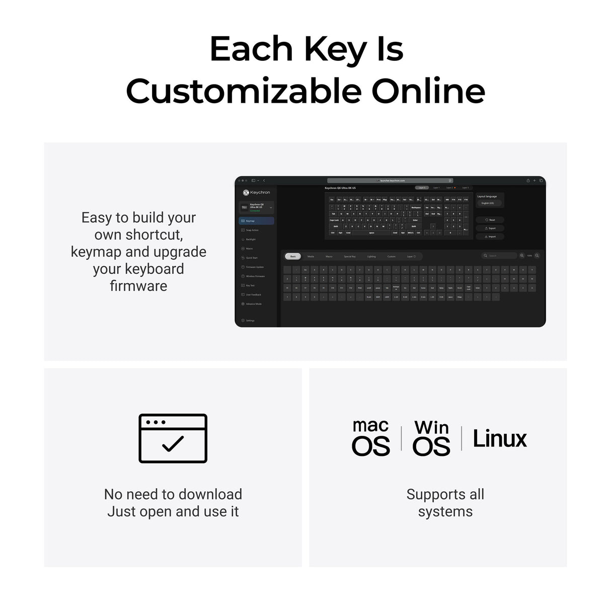 Keychron q6 ultra-p1 8k wireless custom mechanical keyboard (wit, us lay-out (qwerty), silk pom red, 100%, rgb, hot swap, 8k, 2.4 ghz bluetooth 5.2 usb-c)