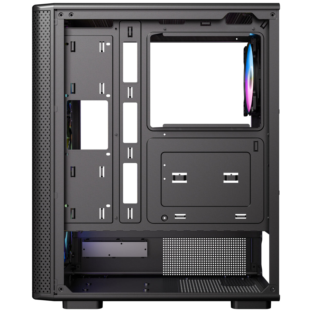 Antec VX310 ArGB Midi-Tower-Gehäuse (schwarz | 3x USB-A | gehärtetes Glas)