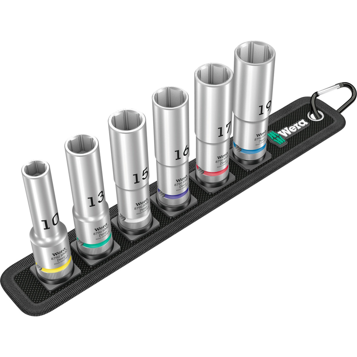 Wera Belt C Deep 1 Steckschlüsselsatz, 1 2 Steckschlüssel (schwarz, 6-teilig)