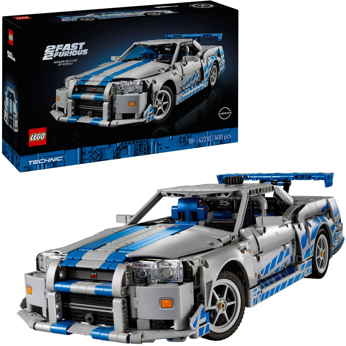 Lego® Technic 2 Fast 2 Furious Nissan Skyline GT-R (R34) Auto – 42210