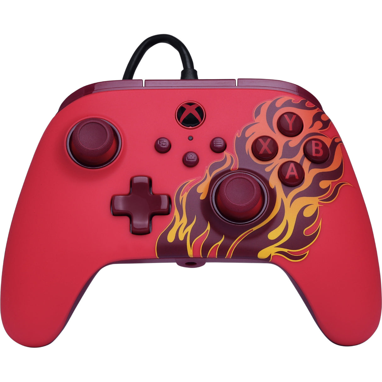 Powera Advantage Controller mit Kabel für die Xbox Series x|s – Red Fire (rot, Xbox Series x|s, Xbox One, PC)