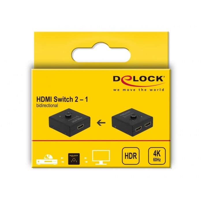 Delock Delock HDMI Switch 2 1 Bidirektional 4K 60 Hz