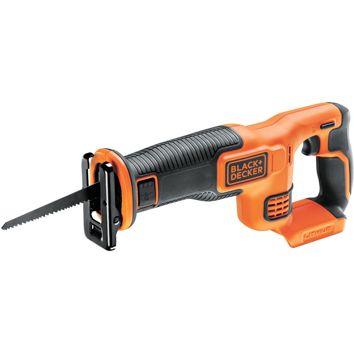Black+Decker 18V Säbelsäge BDCR18N-XJ (Orange Schwarz, Akku und Ladegerät nicht im Lieferumfang enthalten)