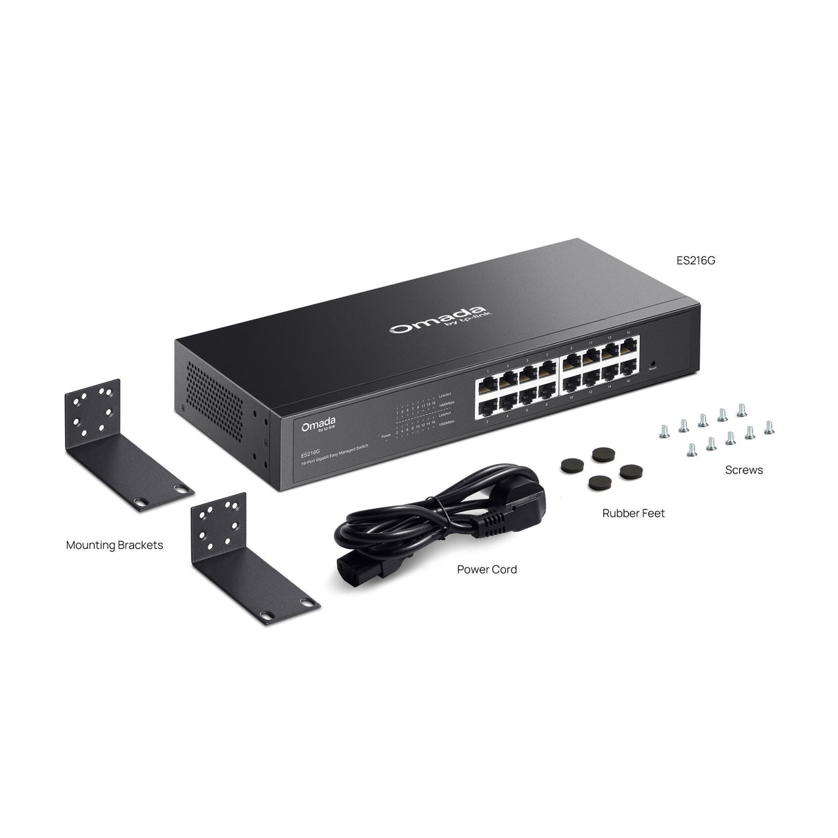 Tp-link omada es216g switch (zwart)