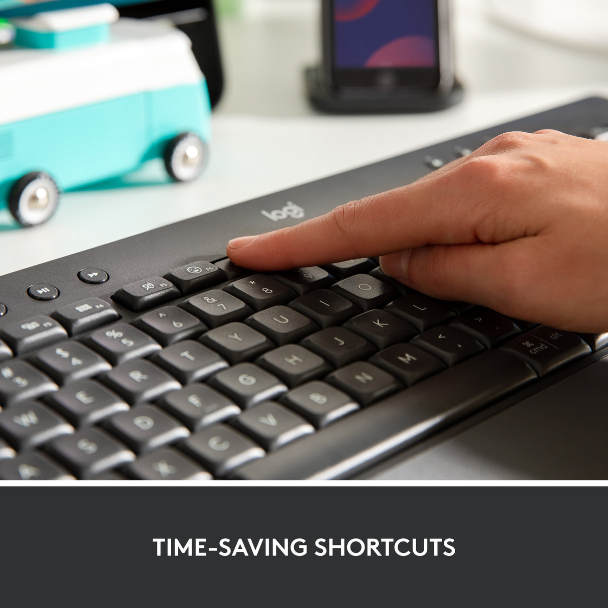 Logitech Signature K650 kabellose Komforttastatur (Graphit, US-internationales Layout (QWERTY), 100 %)