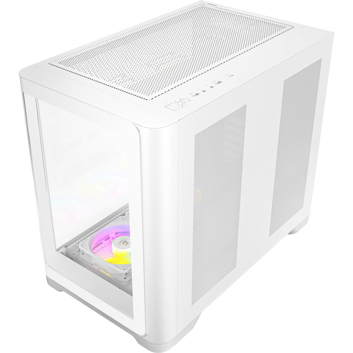 Antec C5 Curve Argb Midi-Tower-Gehäuse (weiß | 2x USB-A | 1x USB-C | gehärtetes Glas)