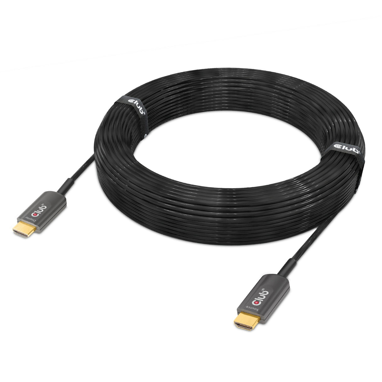 Club 3D Ultra High Speed AOC HDMI 2.1 zertifiziertes unidirektionales Kabel Stecker-Stecker (Schwarz, 20 Meter, 4K 120 Hz, 8K 60 Hz, 48 Gbit/s)
