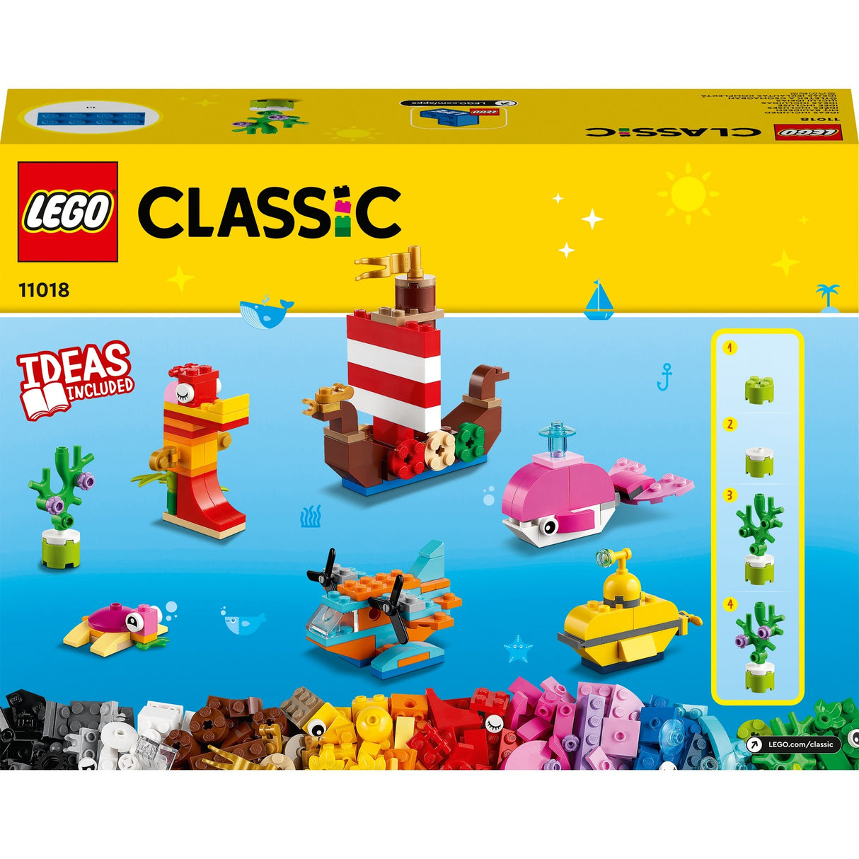 Lego Classic – Kreatives Konstruktionsspielzeug mit Meeresspaß (11018)