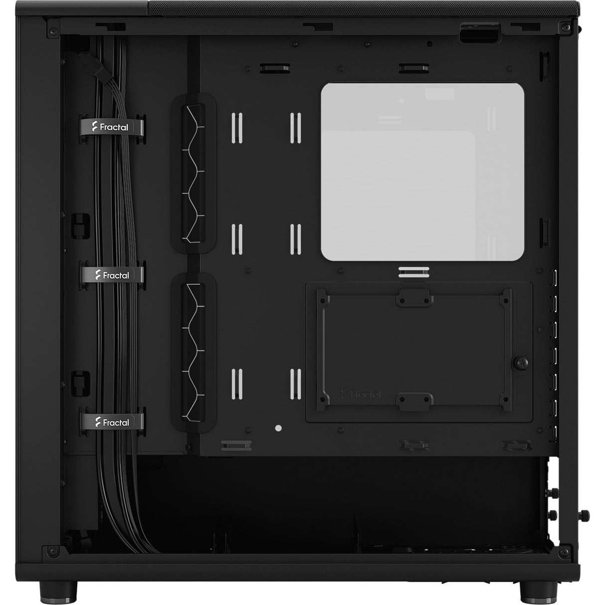 Fractal design north momentum edition midi tower behuizing (zwart houtkleur | 2x usb-a | 1x usb-c | tempered glass)