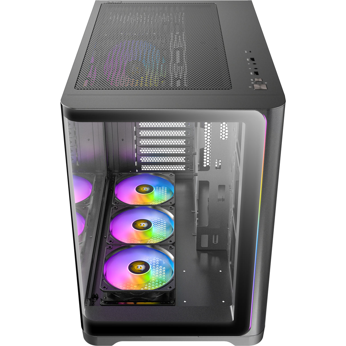 Antec C5 Curve Argb Midi-Tower-Gehäuse (schwarz | 2x USB-A | 1x USB-C | gehärtetes Glas)
