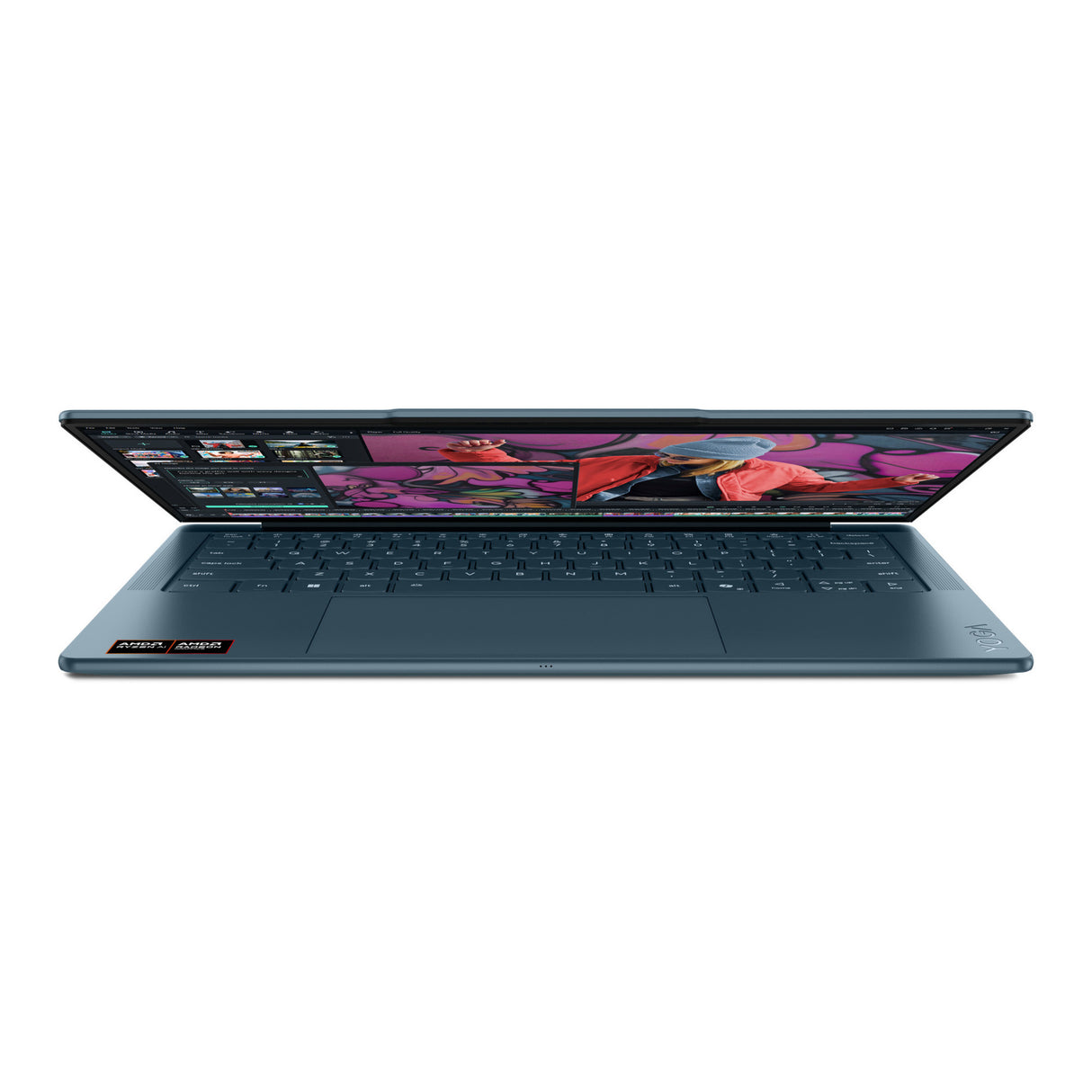 Lenovo yoga slim 7 14akp10 (83jy0082mh) 14 copilot+ laptop (blauwgroen | ryzen 7 350 | radeon 860m | 32 gb | 1 tb ssd)