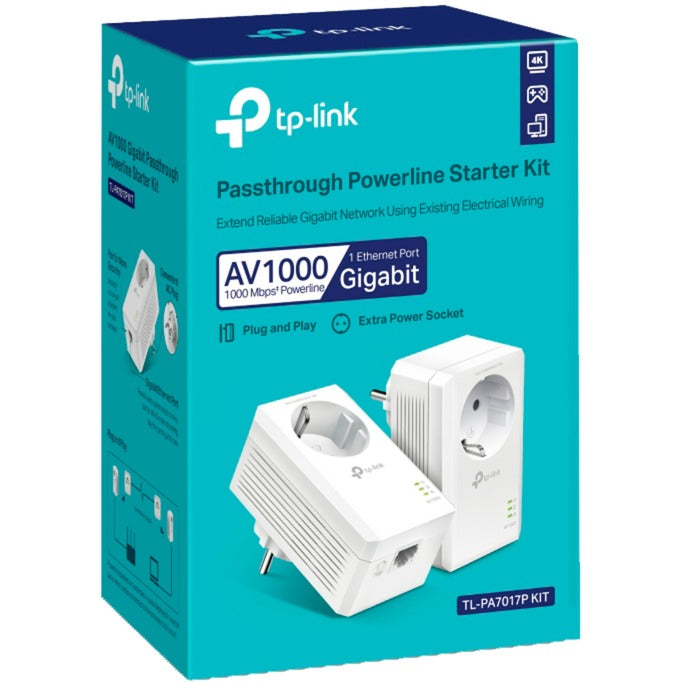 TP-Link TP-Link TL-PA7017P Kit AV1000 Gigabit Powerline Starterkit