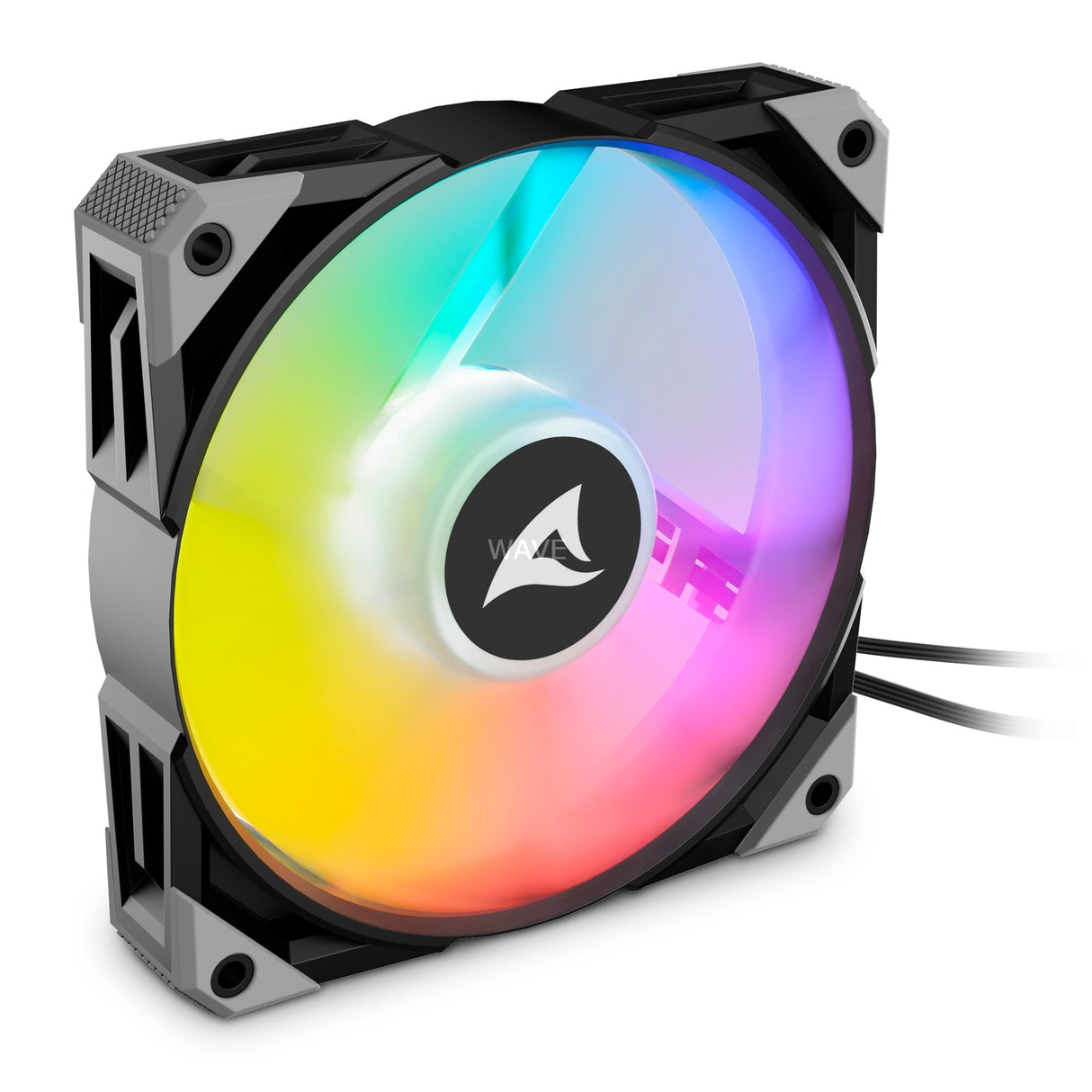 Sharkoon Rebel F50 pwm RGB Gehäuselüfter (schwarz, 120 x 120 x 25 mm)