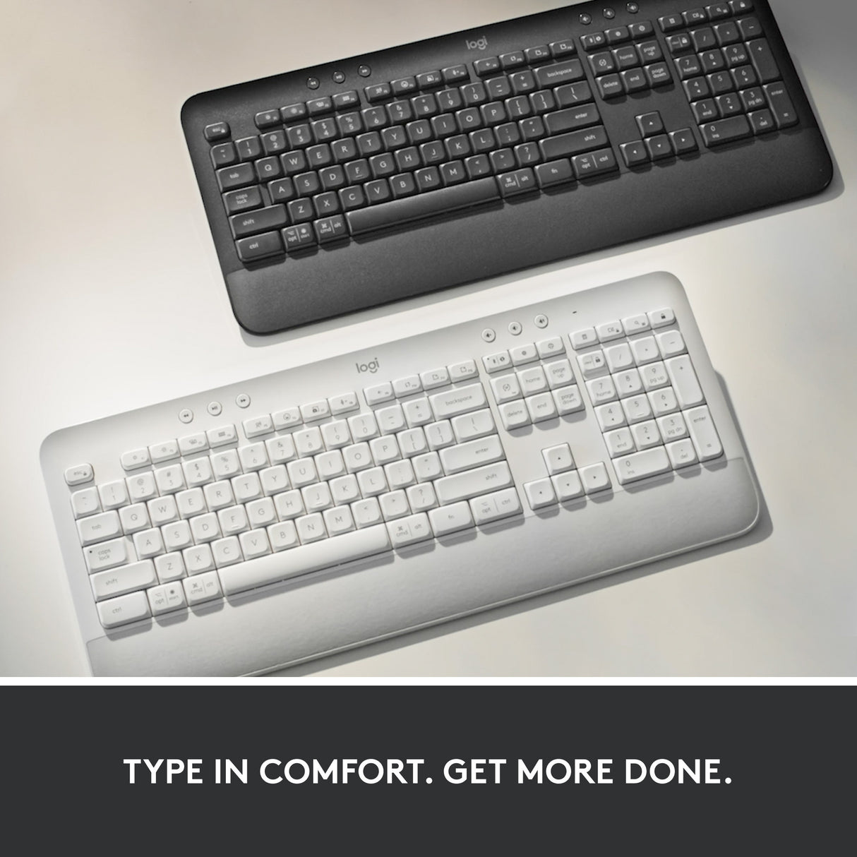 Logitech Signature K650 kabellose Komforttastatur (Graphit, US-internationales Layout (QWERTY), 100 %)
