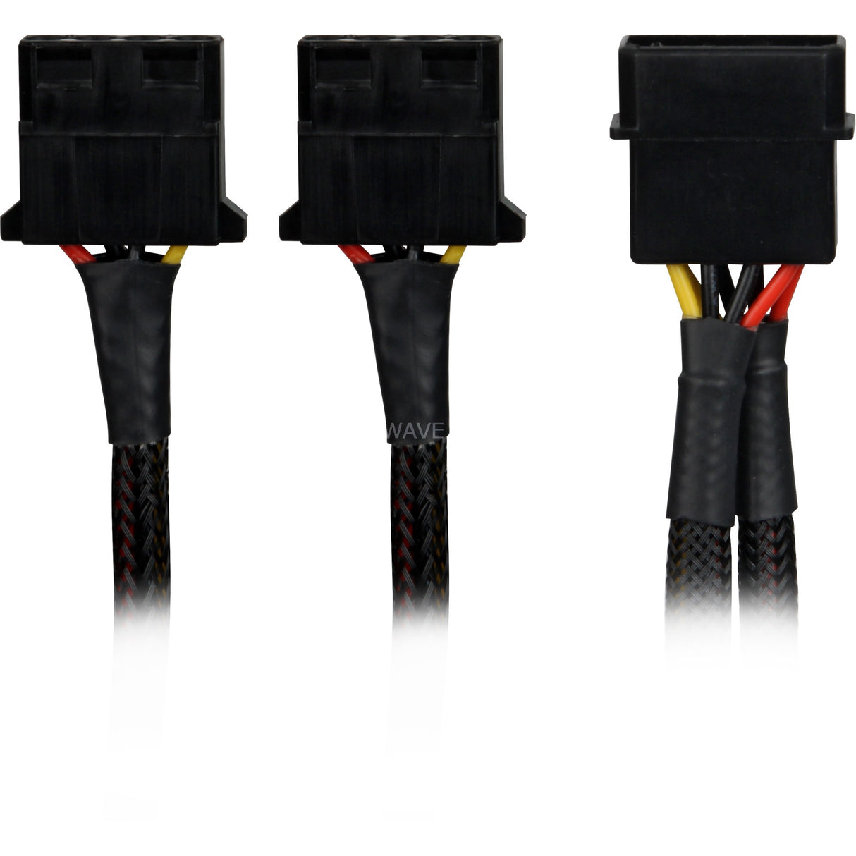 Sharkoon 5,25 4-Pin (Stecker) auf 5,25 4-Pin (Buchse) Y-Strom-Splitterkabel (schwarz, 6 Zoll)