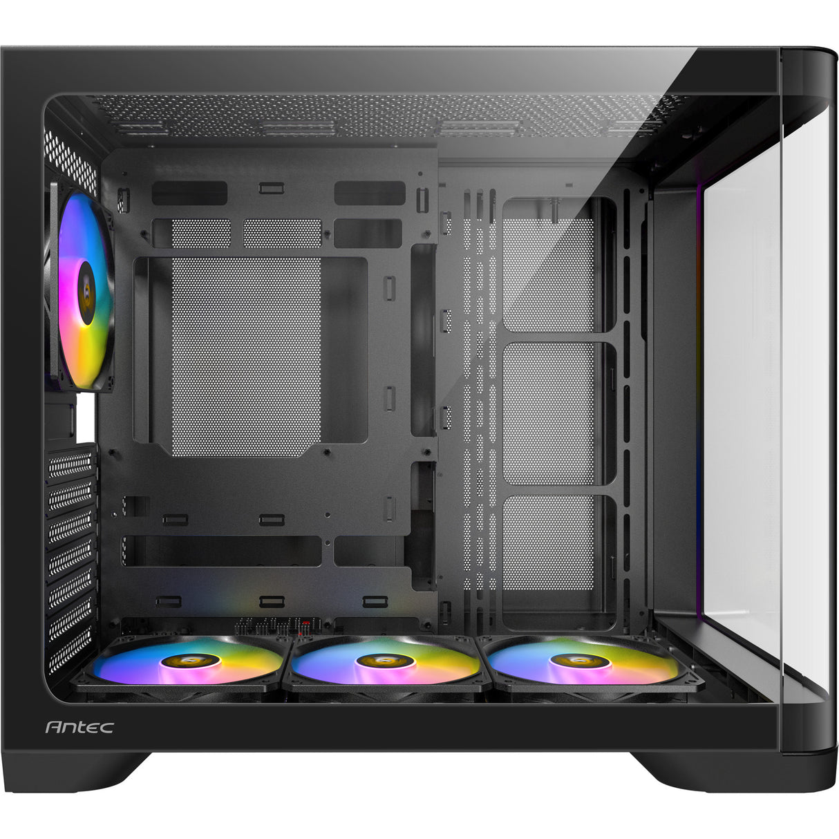 Antec C5 Curve Argb Midi-Tower-Gehäuse (schwarz | 2x USB-A | 1x USB-C | gehärtetes Glas)