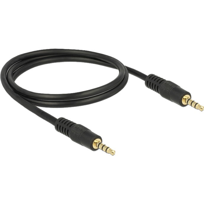 Delock 3,5 mm Stecker > 3,5 mm Stecker Kabel (schwarz, 1 Meter)