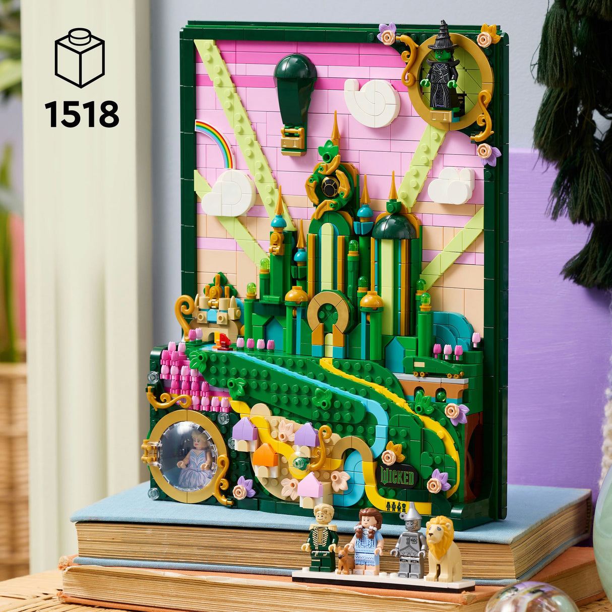 Lego 75685 „Wicked Emerald City“ als Wandkunst