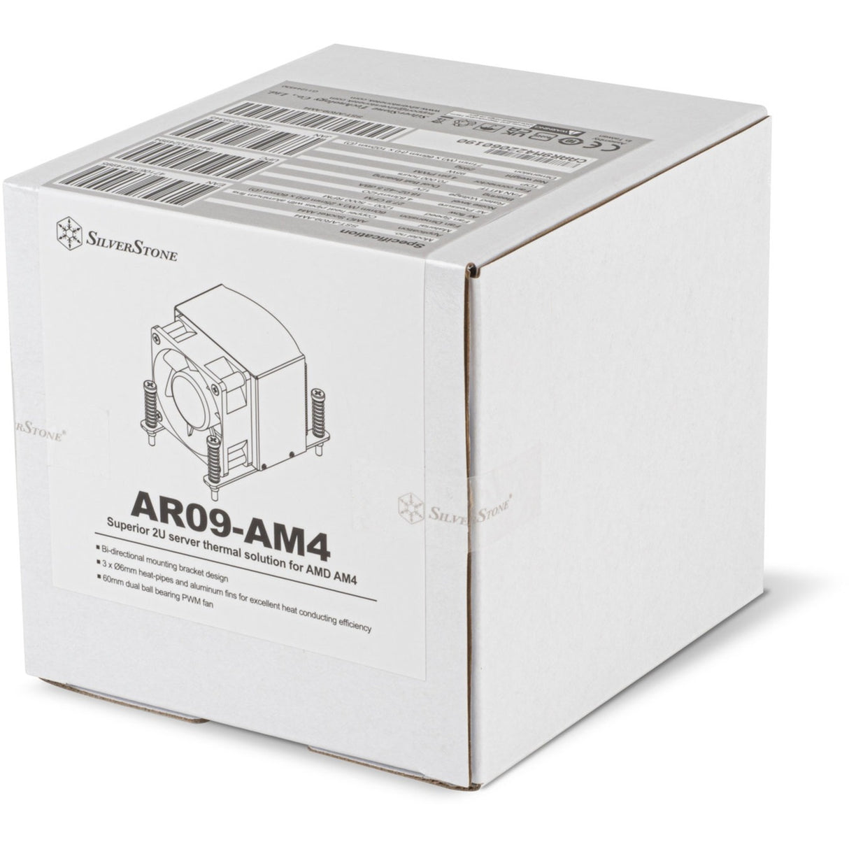 Silverstone AR09-AM4 CPU-Kühler (4-Pin-PWM-Lüfteranschluss)