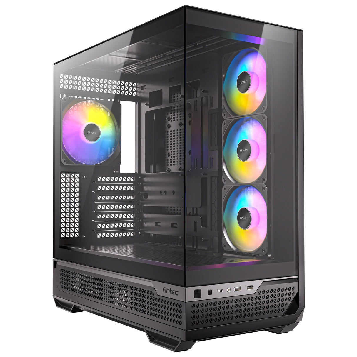 Antec c7 argb Midi-Tower-Gehäuse (schwarz | 2x USB-A | 1x USB-C | gehärtetes Glas)