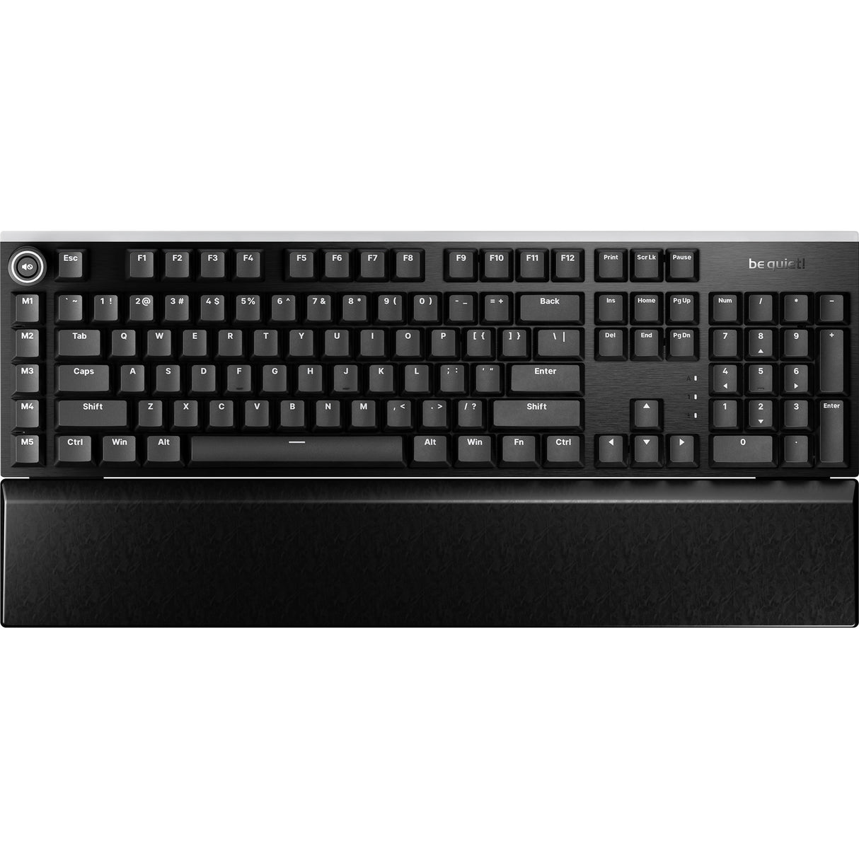 Ruhig sein! Leicht montierte Silent Linear RGB mechanische Gaming-Tastatur (schwarz, US-Layout (QWERTY), Silent Linear, 100 %, ArGB, PBT Double-Shot-Tastenkappen)