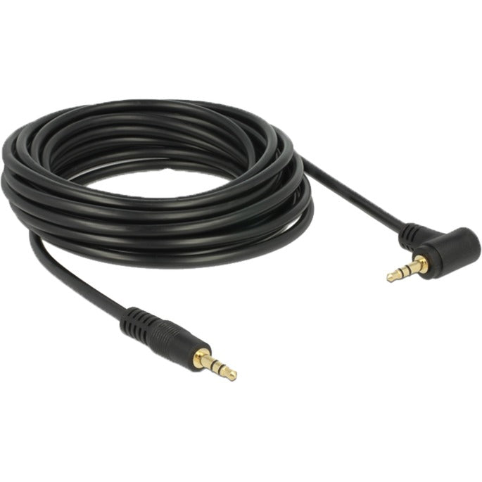 Delock 3,5 mm Stecker > 3,5 mm Stecker Kabel (schwarz, 5 Meter)