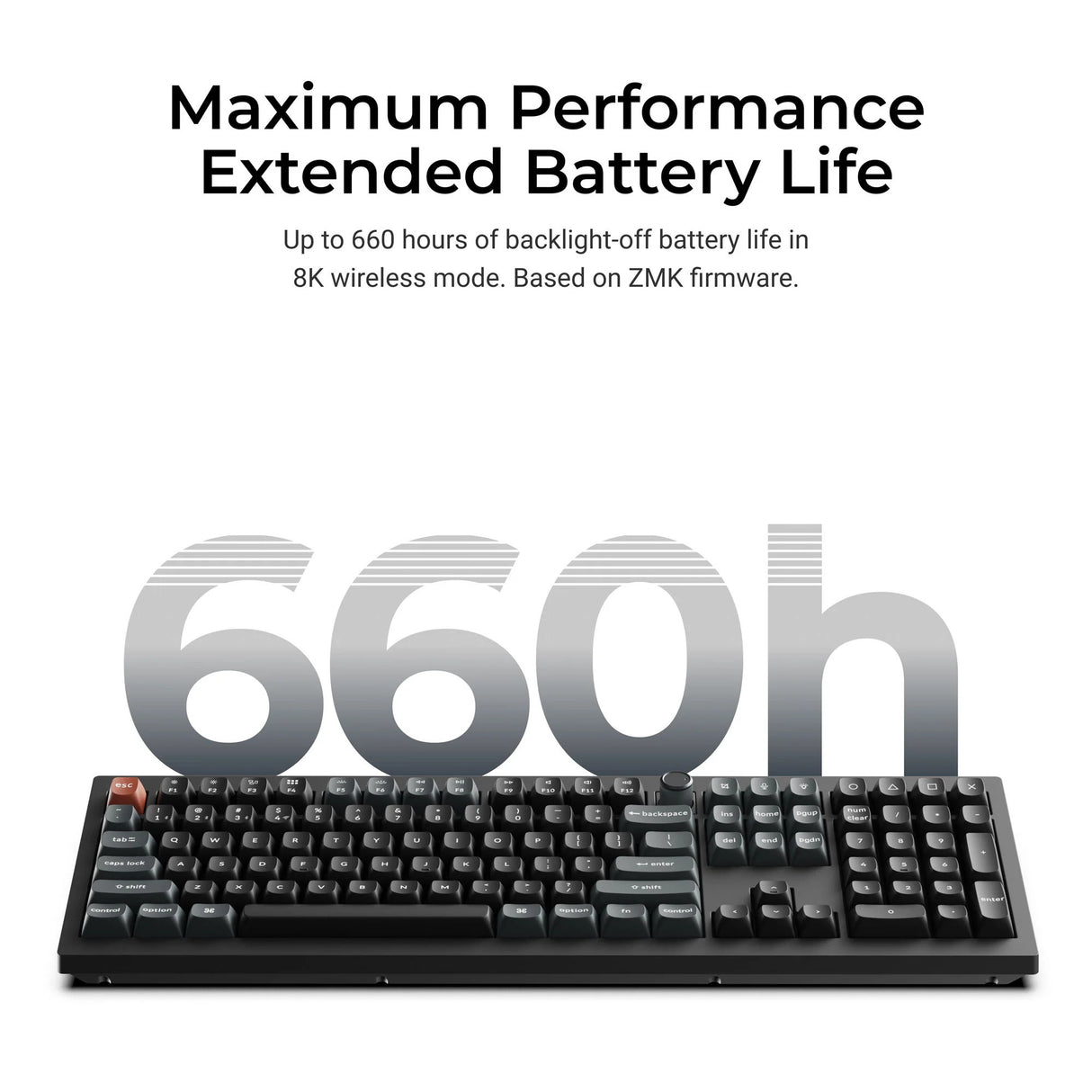 Keychron v6 ultra 8k wireless custom mechanical keyboard (zwart, us lay-out (qwerty), silk pom red, 100%, rgb, hot swap, 2.4 ghz | bluetooth 5.3 | usb-c)
