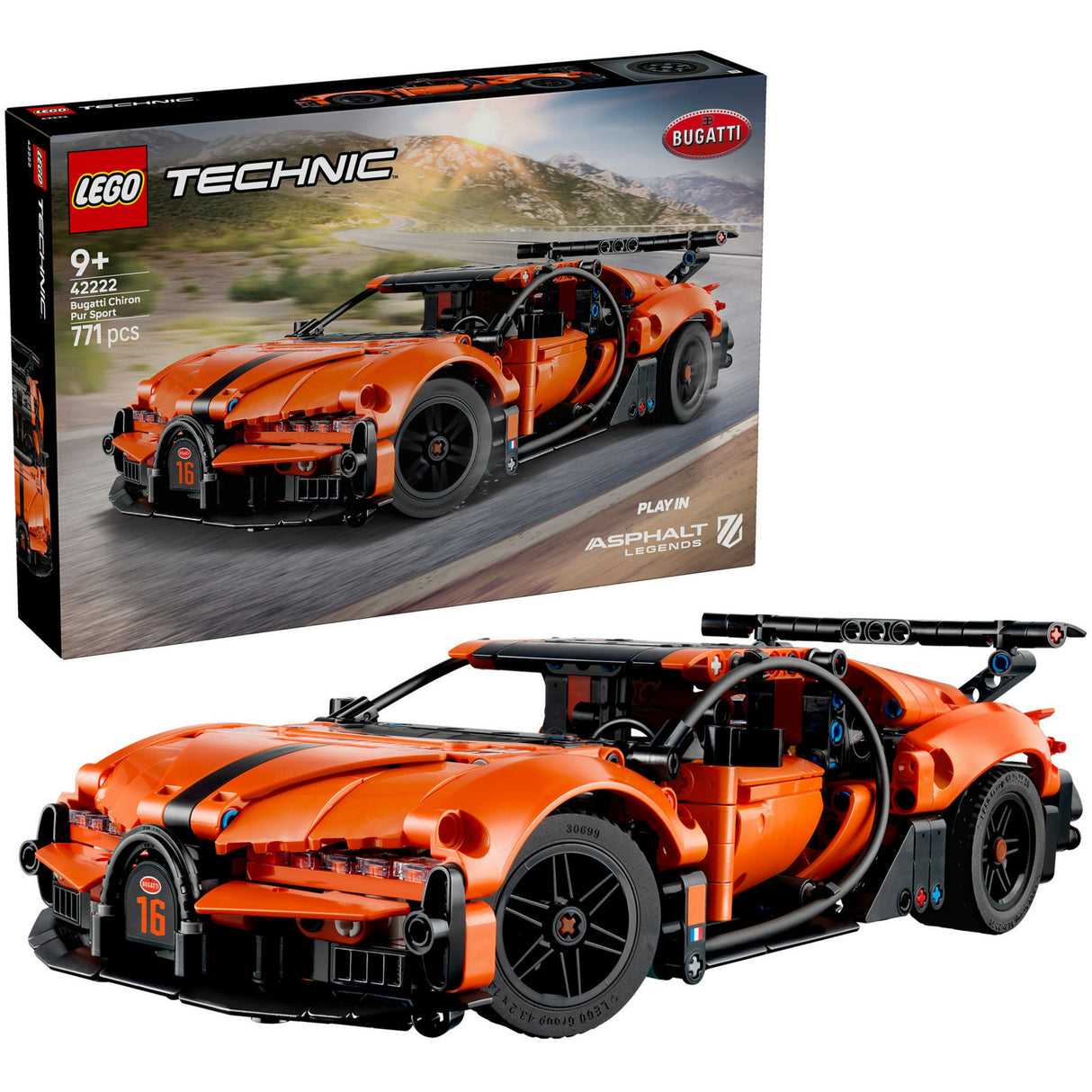 Lego Technic 42222 Bugatti Chiron Pur Sport Hypercar