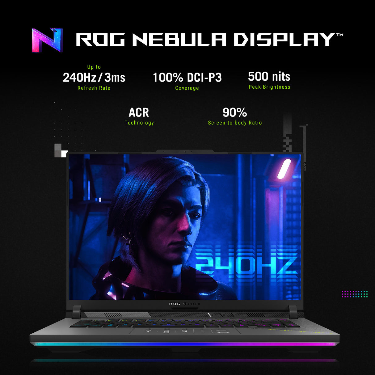 Asus rog strix g16 g614pm-rv224w 16 gaming laptop (grijs | r9 8940hx | rtx 5060 | 16 gb | 1 tb ssd)