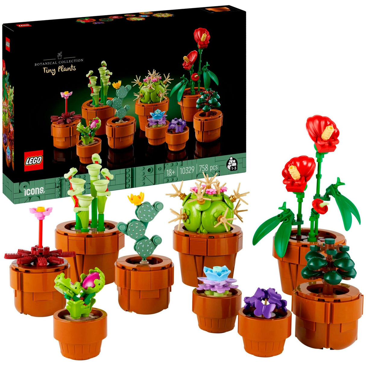 Lego -Ikonen 10329 Mini -Pflanzen