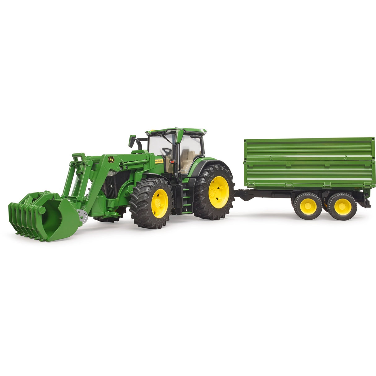 Bruder Traktor John Deere 7R 350 mit Anhänger