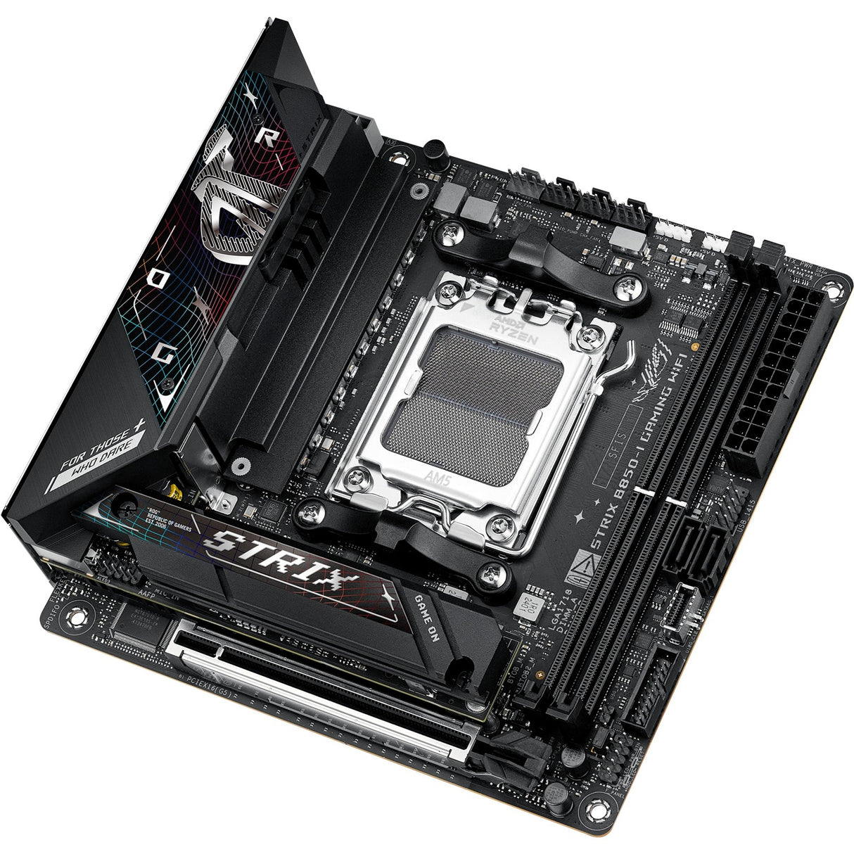 Asus ROG Strix B850-I Gaming Wi-Fi Sockel AM5 Motherboard (2,5 GB-LAN, Wi-Fi 7, BT, Sound, Mini-ITX)