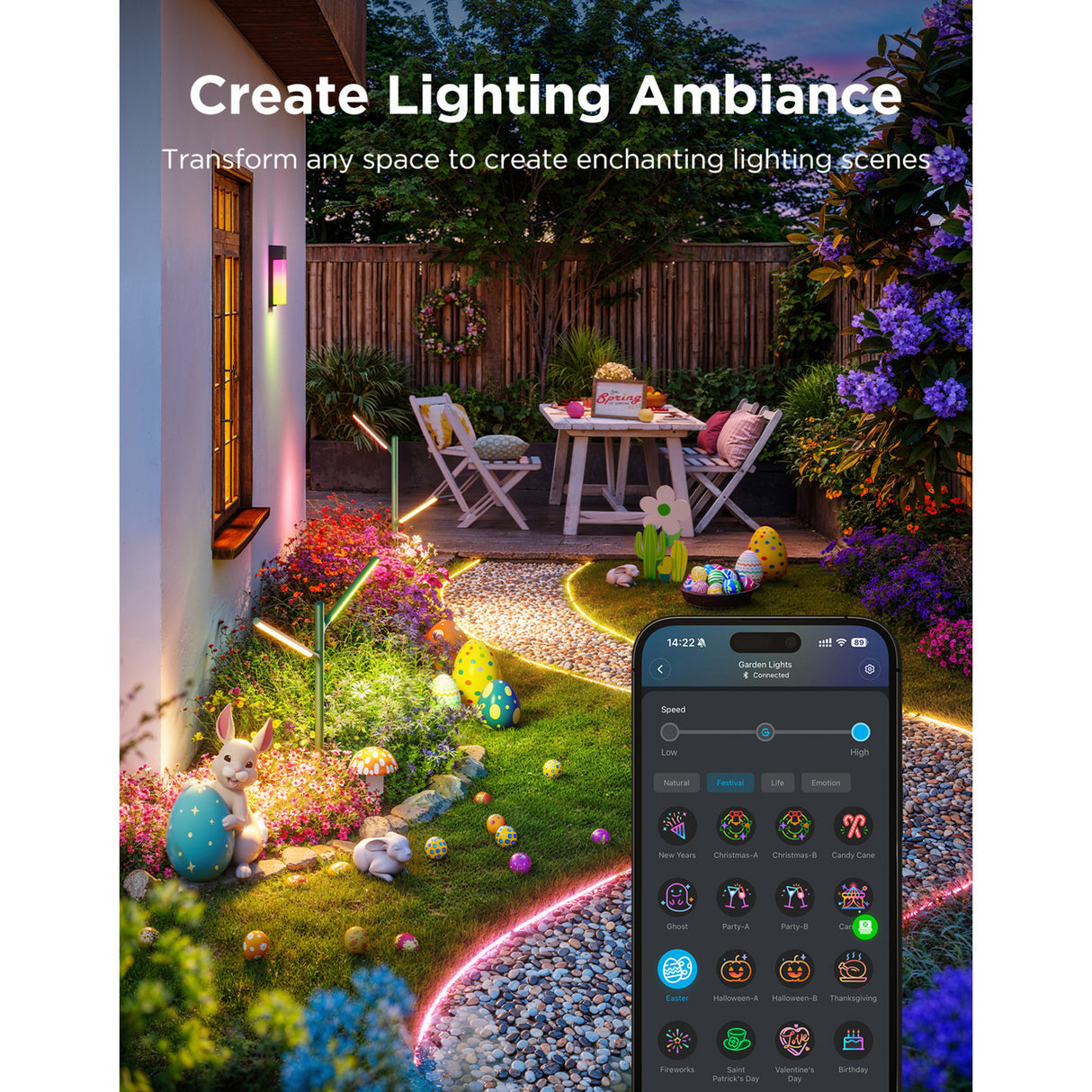Govee Outdoor-Gartenleuchten Smart Garden Lighting Matter RGBWW 2 Stück