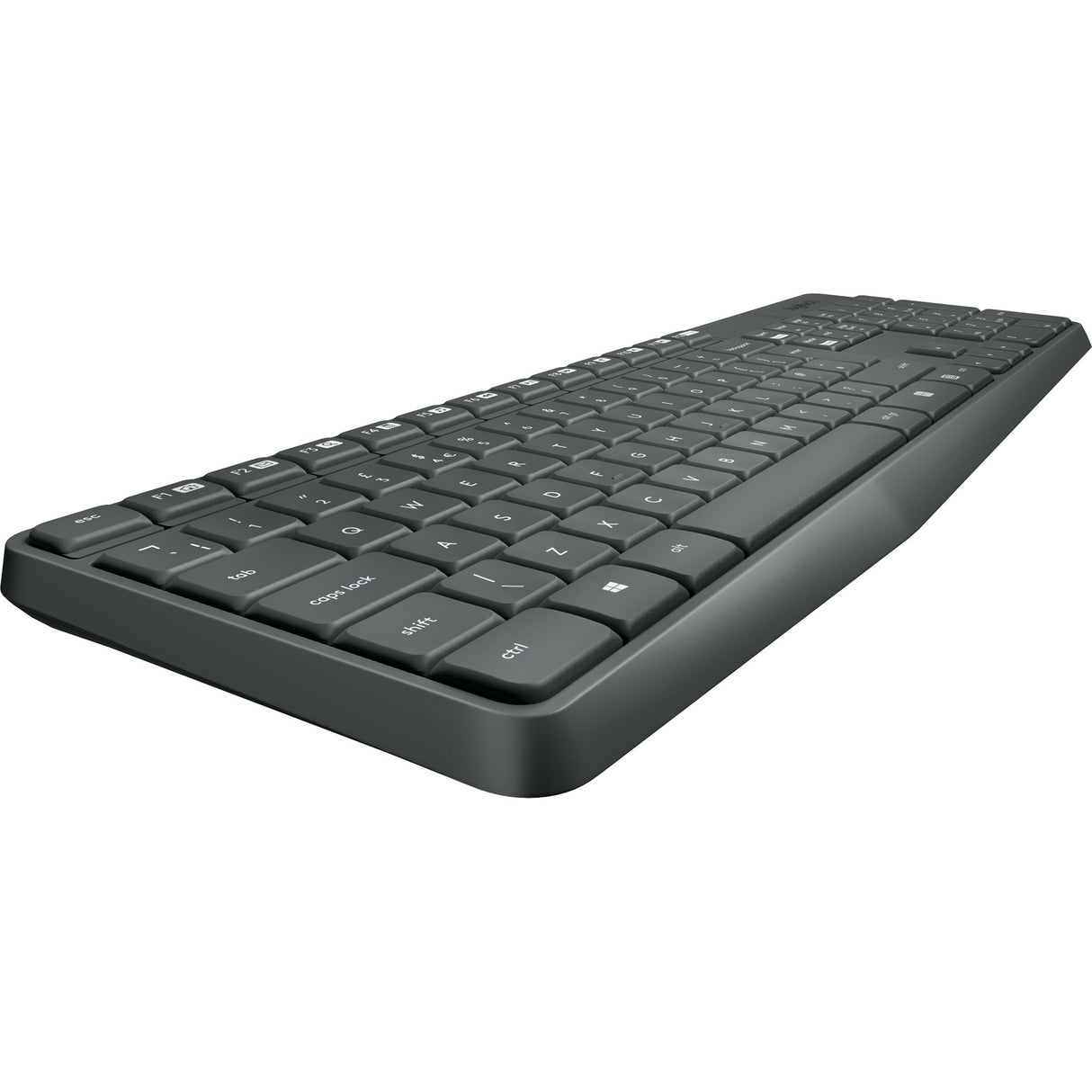 Logitech mk235 Wireless-Desktop-Set (schwarz, US-internationales Layout (QWERTY))