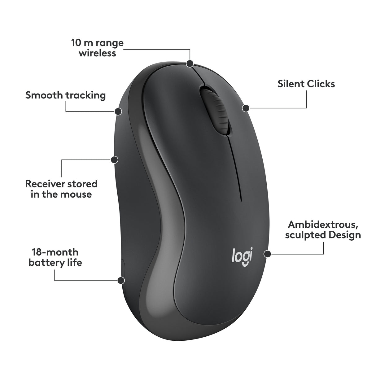 Logitech mk295 geräuschloses kabelloses Tastatur- und Maus-Kombi-Desktop-Set (schwarz, US-internationales Layout (QWERTY), 100 %)