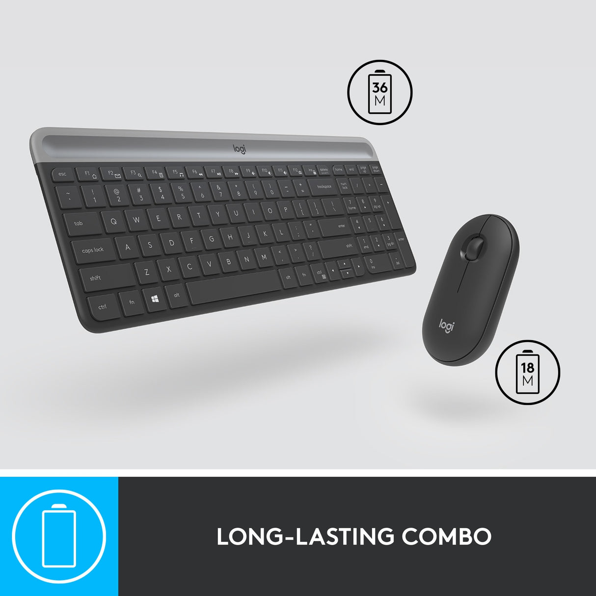 Logitech MK470 Slim Wireless Keyboard und Mauskombination
