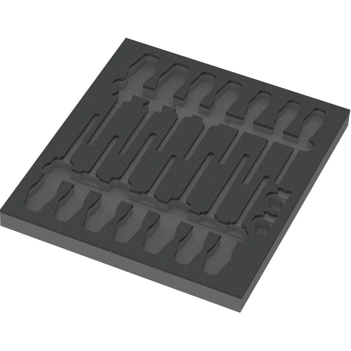 Wera 9811 Schaumstoffeinlage für VDE-Schraubendreher Set 1, werkzeuglose Einlage (schwarzgrau)