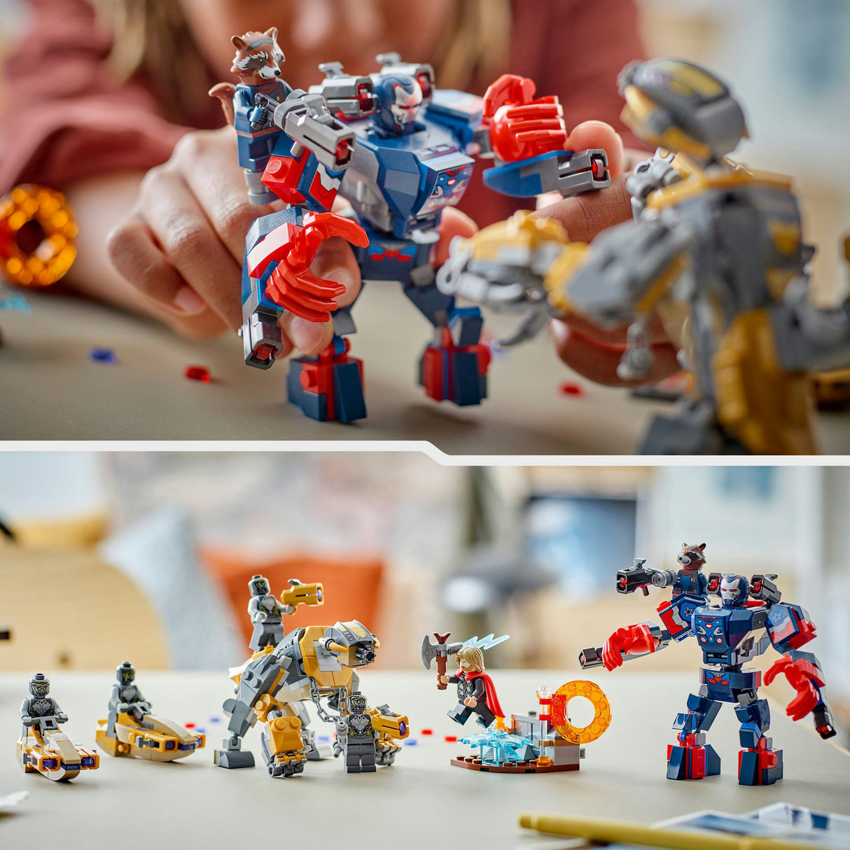 Lego Superhelden Marvel 76322 Avengers: Endspiel Thor vs. Chitauri