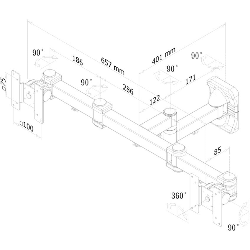 Neomounts fpma-w960d Flachbildschirm-Wandhalterung schwarz