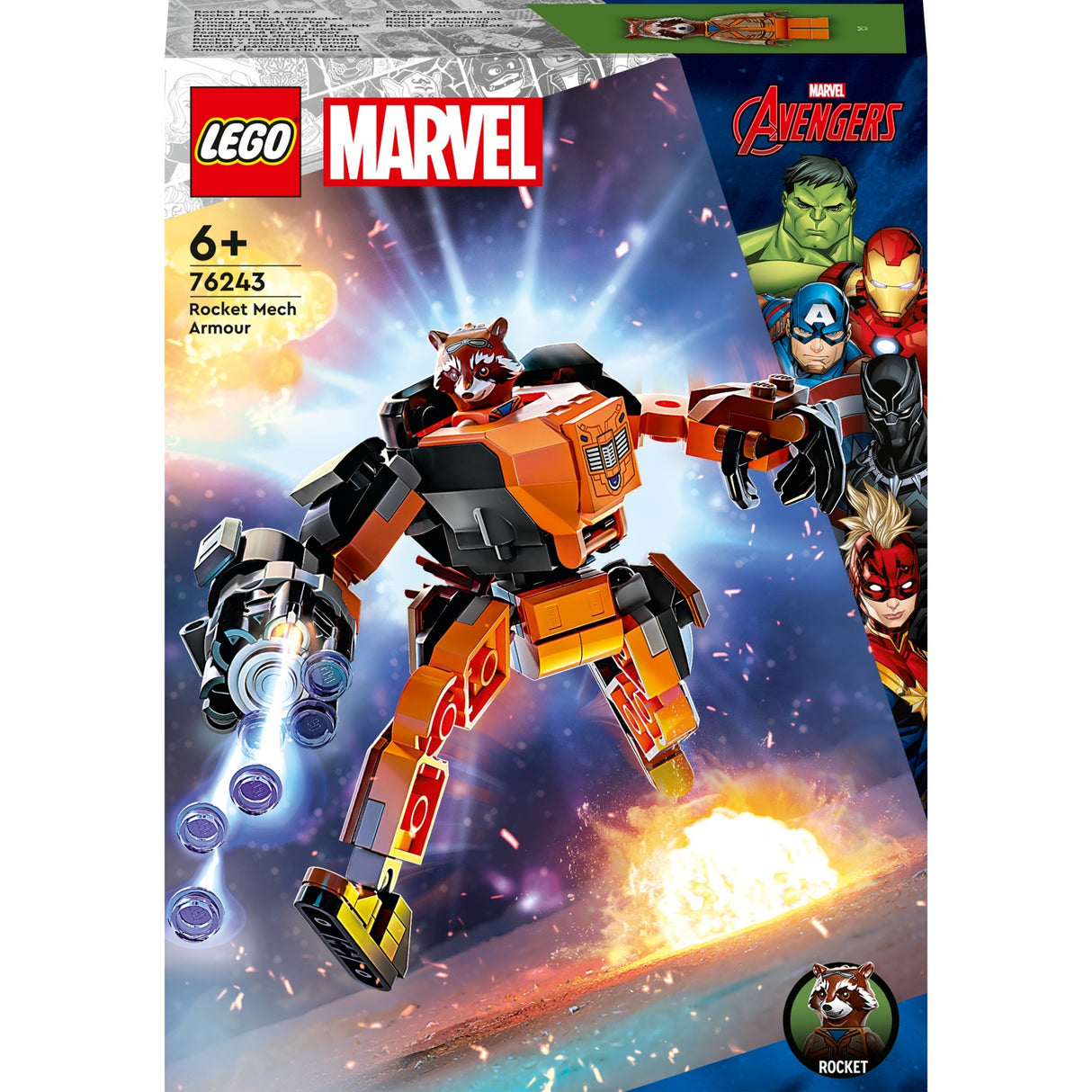Lego Marvel – Raketen-Mech-Rüstungsbauspielzeug (76243)