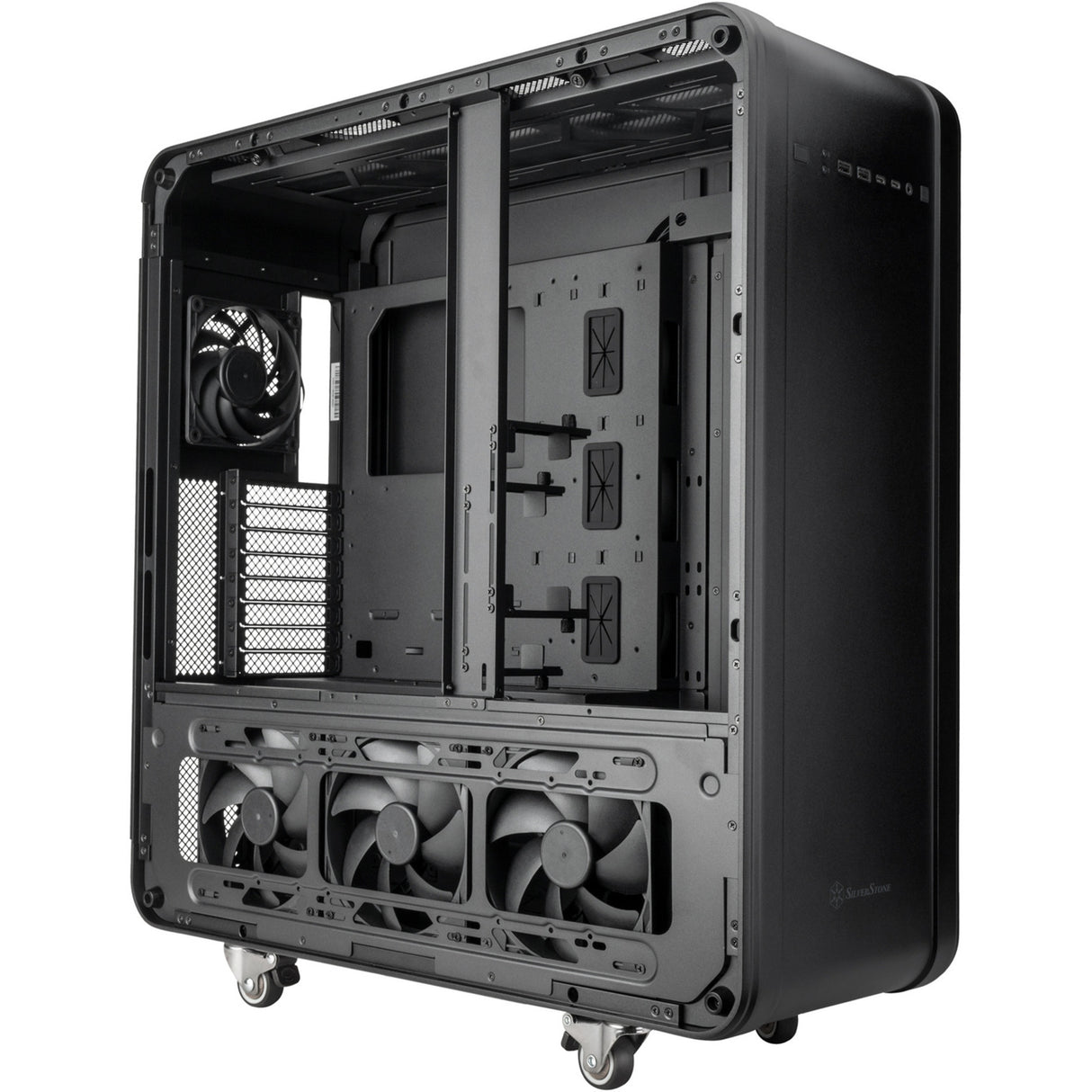 Silverstone alta t1 big tower behuizing (zwart | 2x usb-a | 2x usb-c)