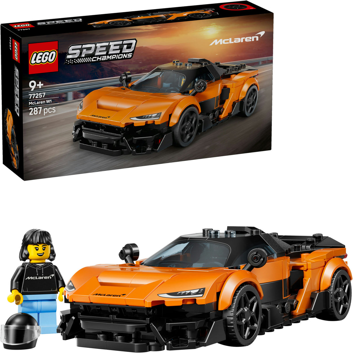 Lego ® speed champions mclaren w1 – de echte supercar met 1 minifiguur - raceauto - 77257