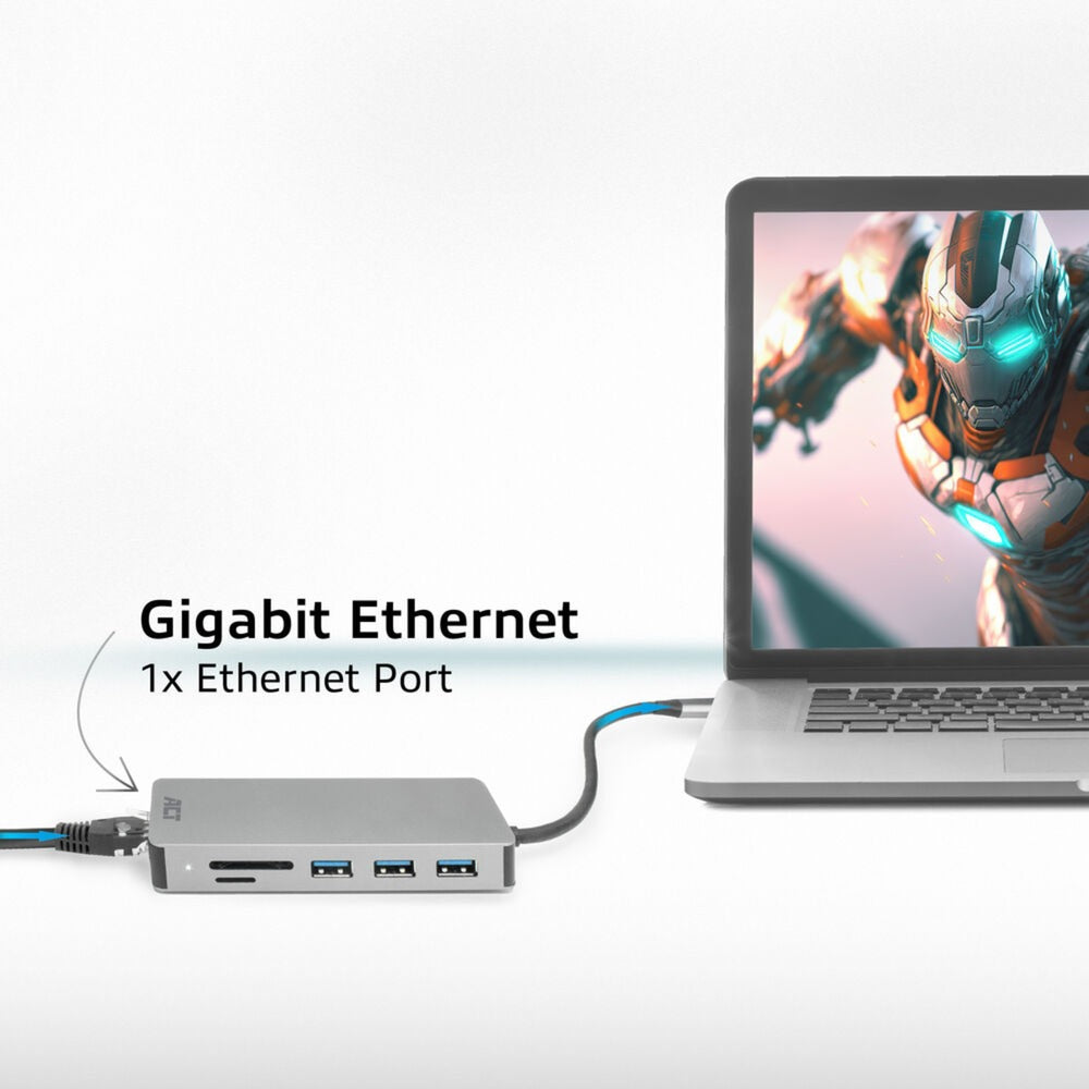 ACT-Konnektivität USB-C 4K Docking Station für 1 HDMI-Monitor, Ethe