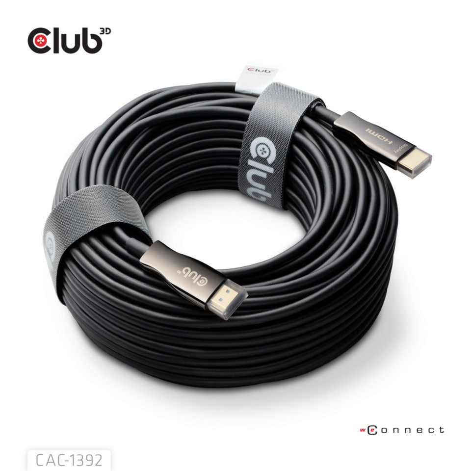 Club 3d hdmi hybride aoc kabel 8k60hz 4k120hz 30m (zwart)