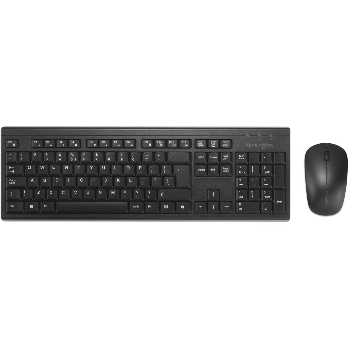 Kensington km270 eq wiederaufladbares Desktop-Set – kabelloses Desktop-Set (schwarz, US-Layout (QWERTY), Membran, 100 %, Bluetooth, 2,4 GHz)