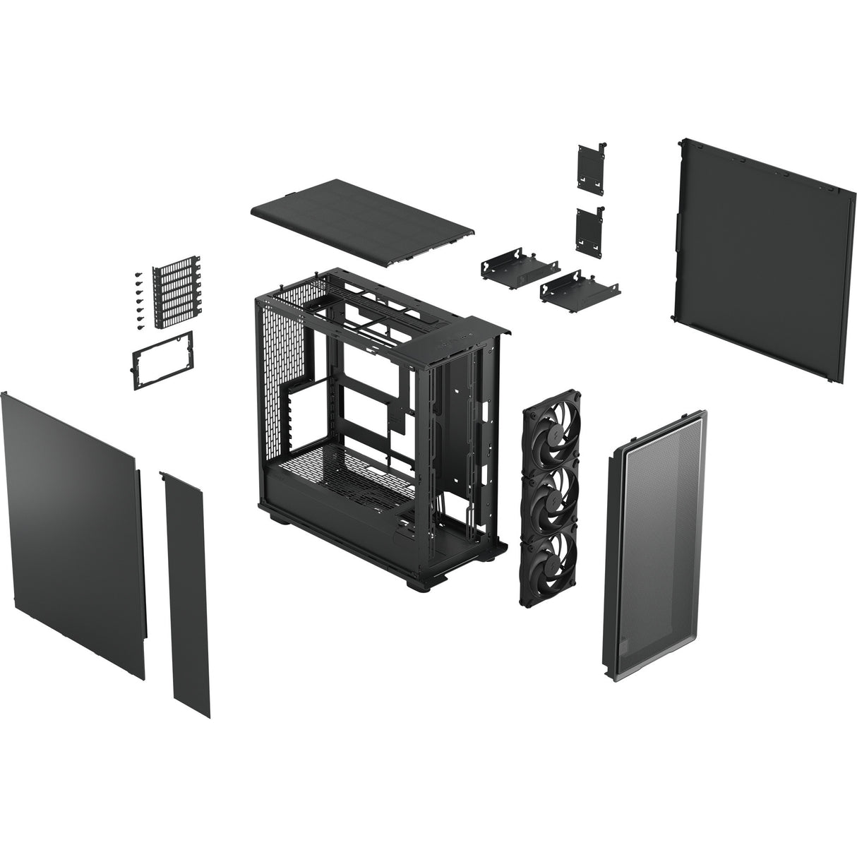 Fractal design epoch xl solid midi tower behuizing (zwart | 2x usb-a | 1x usb-c)