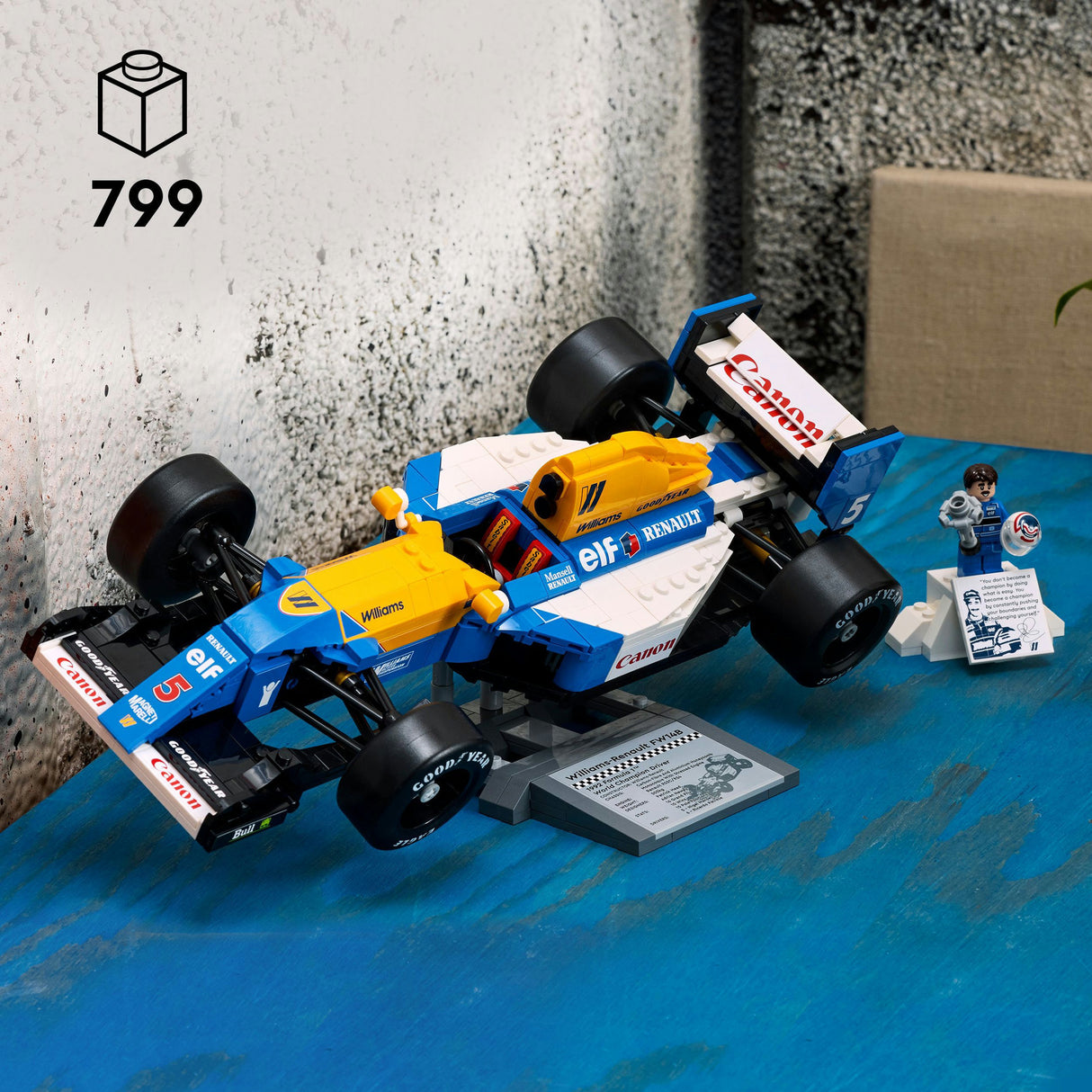 Lego-Ikonen 10353 Williams Racing FW14B und Nigel Mansell