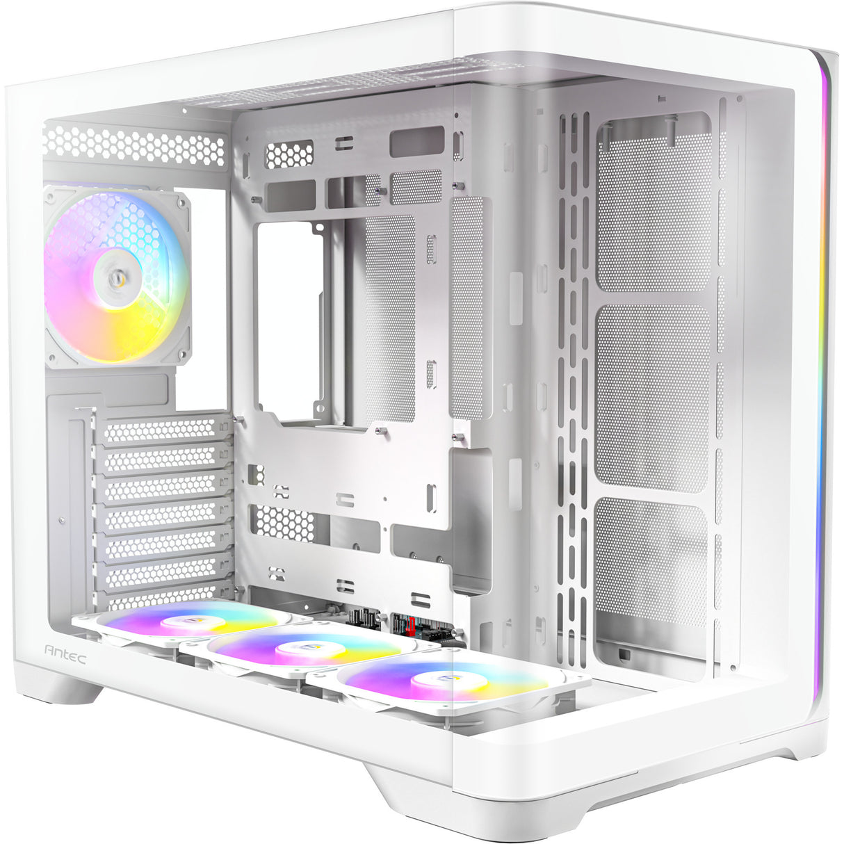 Antec C5 Curve Argb Midi-Tower-Gehäuse (weiß | 2x USB-A | 1x USB-C | gehärtetes Glas)