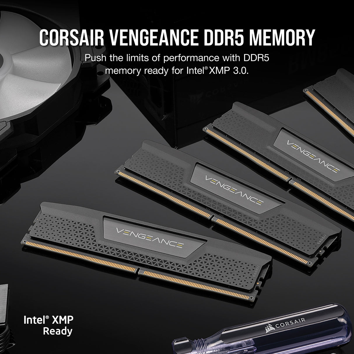 Corsair 16 GB DDR5-5200 (2x 8 GB) RAM-Kit (schwarz, CMK16Gx5M2B5200C40, Vengeance)